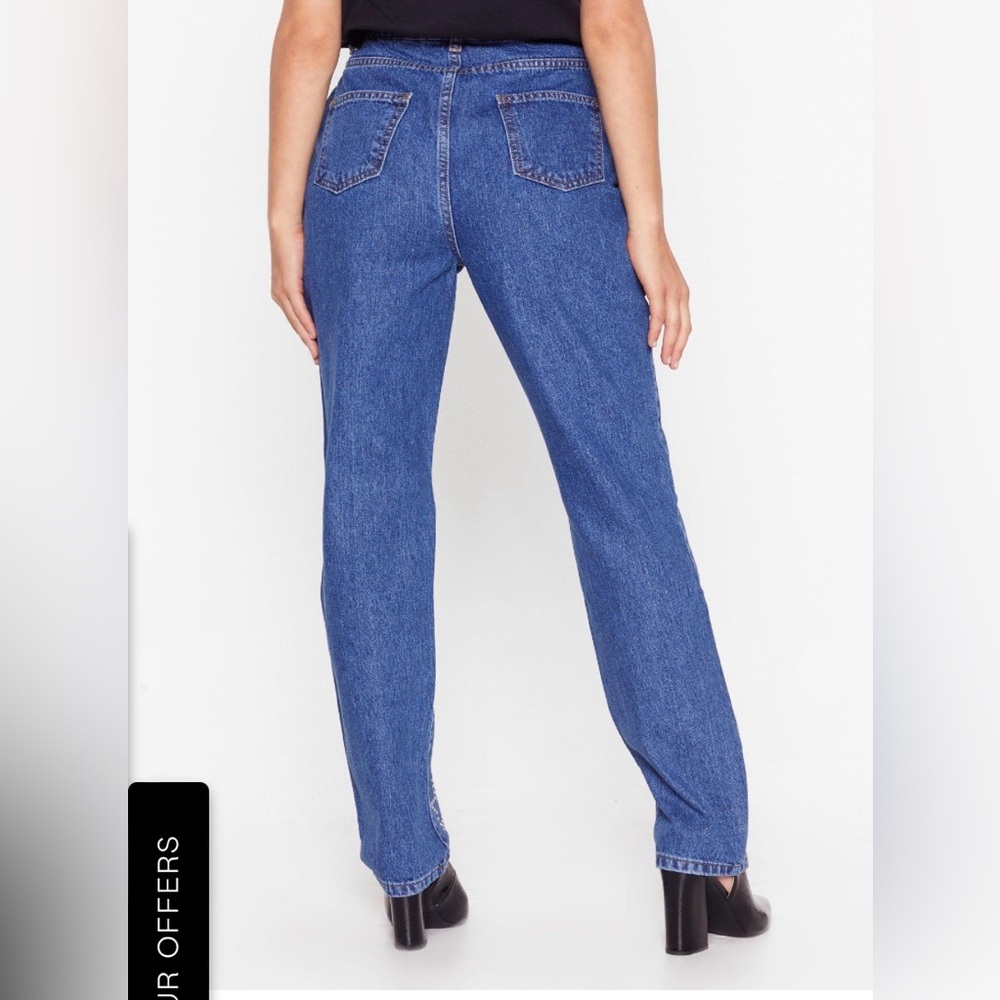 Nasty Gal Stop Staring At Me Embellished Denim Size 2 - Picture 2 of 5